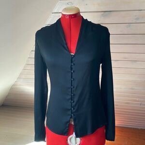 Gorgeous Halston Heritage Black Silk Top